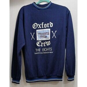 RARE VT Oxford Crew "The Eights" Blue Sweatshirt Made In England Large EUC!